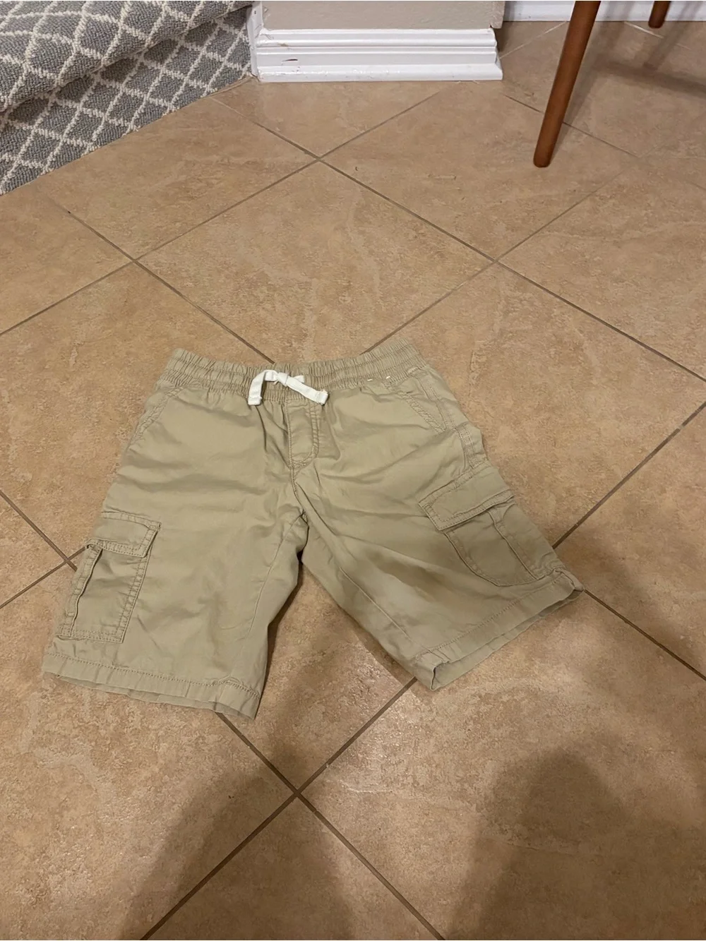 Gymboree Beige Cargo Shorts with Drawstring